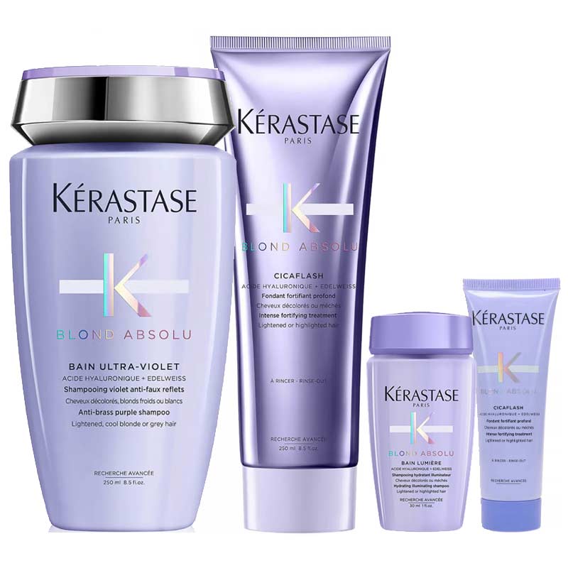 Kérastase Blond Absolu Purple Shampoo & Cicaflash Duo + FREE Travel Shampoo & Cicaflash