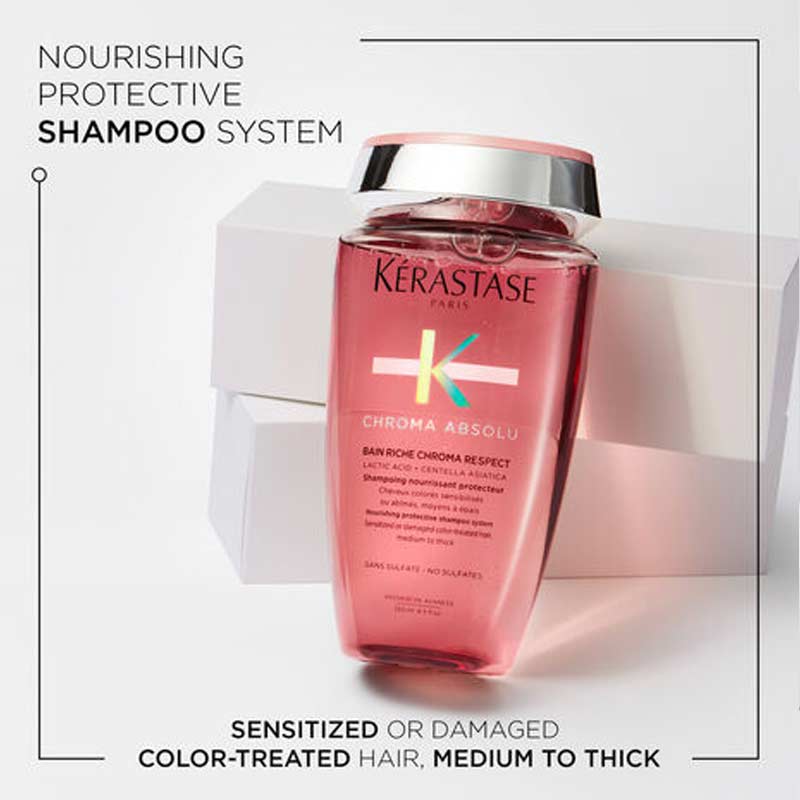 Kérastase Chroma Absolu Rich Shampoo For thick hair, professional shampoo for coloured hair