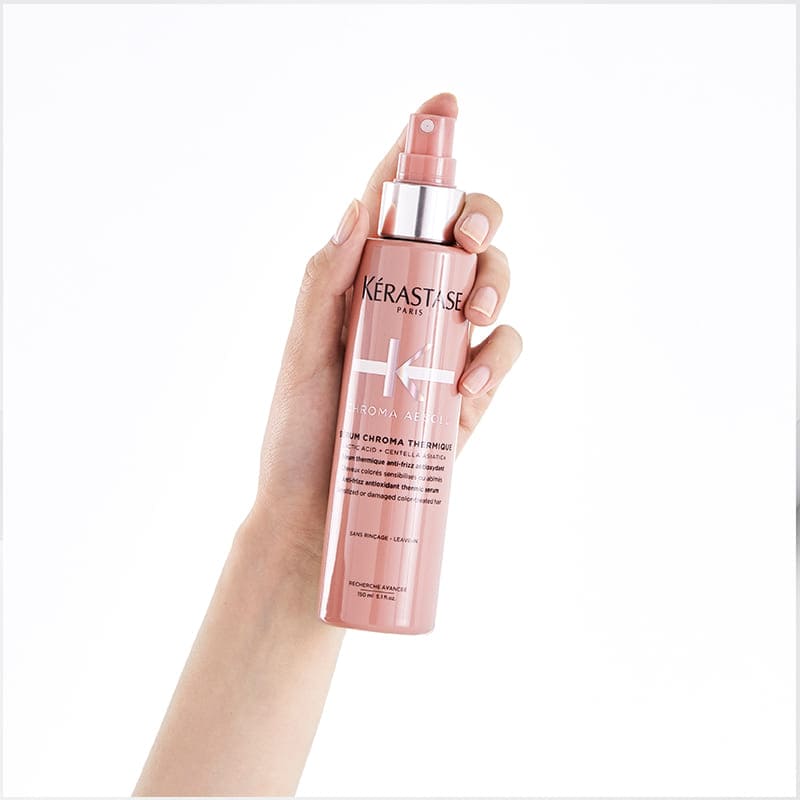 Kérastase chroma Absolu Anti-Frizz Serum Spray, heat protection for coloured hair, professional haircare for colour treated hair