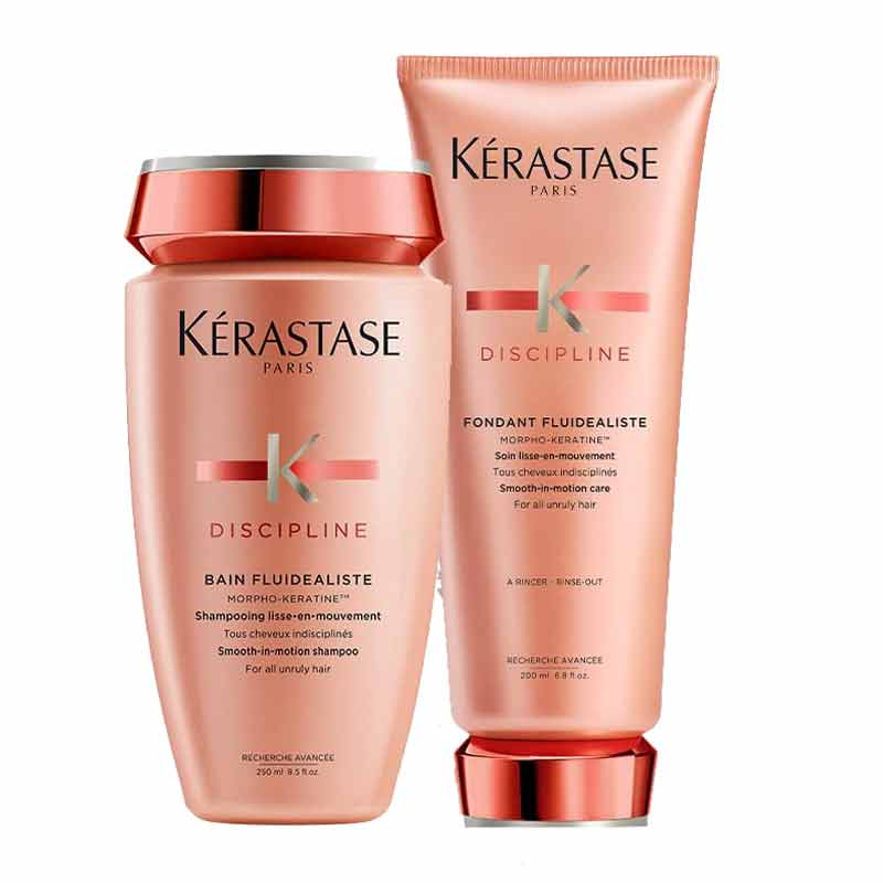 Kérastase Discipline Smooth In Motion Shampoo, Kérastase Discipline Smooth In Motion Conditioner, Kérastase products for frizz