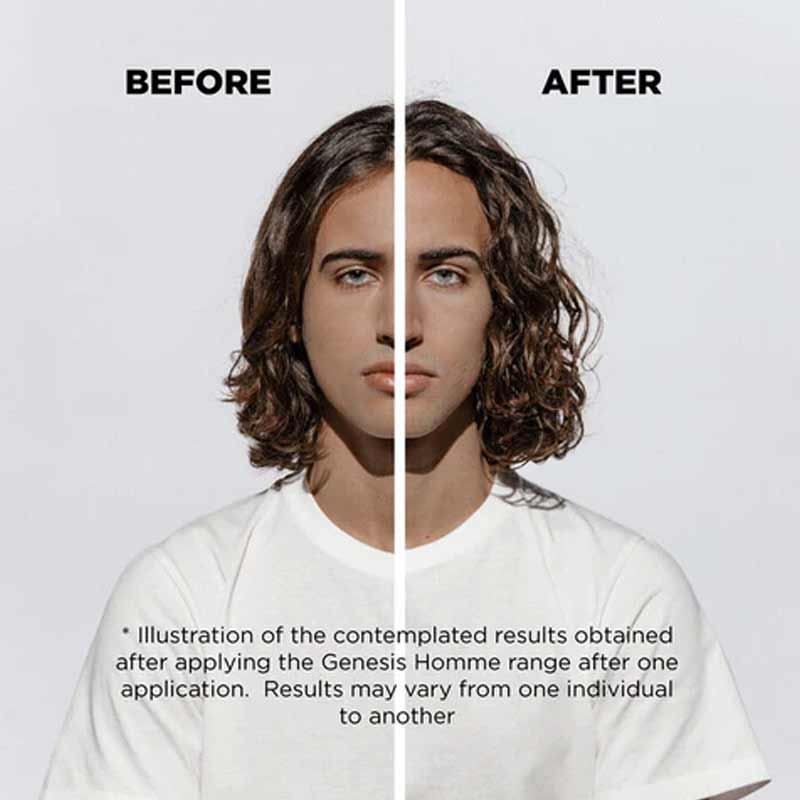 Kérastase, Kérastase Genesis Homme, Kérastase Mens Range, Before And After Men's Hair Treatment