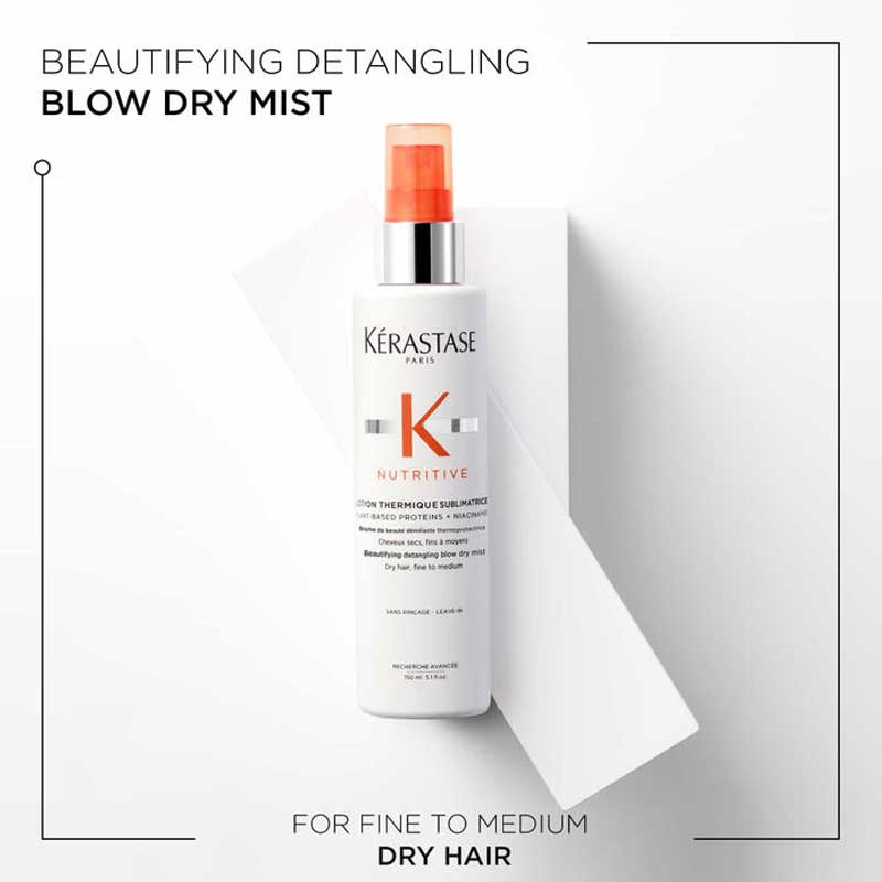 Kérastase, Kérastase Nutritive Detangling Blow-Dry Mist, Blow Dry Spray, fine to medium hair, protective hair spray