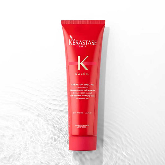 Kérastase Soleil Crème UV Sublime Leave-In Cream | Shields from sun, chlorine, and saltwater | Enriched with antioxidant Vitamin E | Prevents dryness | Tames frizz for up to 24 hours