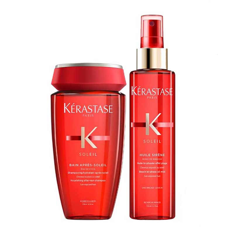 Kérastase Soleil Shampoo & Oil Mist Duo, Kérastase Soleil Bain Apres Shampoo and the Kérastase Soleil Huile Sirene Oil Mist