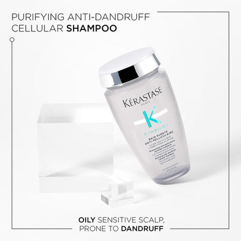 Kérastase Symbiose Anti Dandruff Shampoo for oily sensitive scalp, professional haircare for dandruff