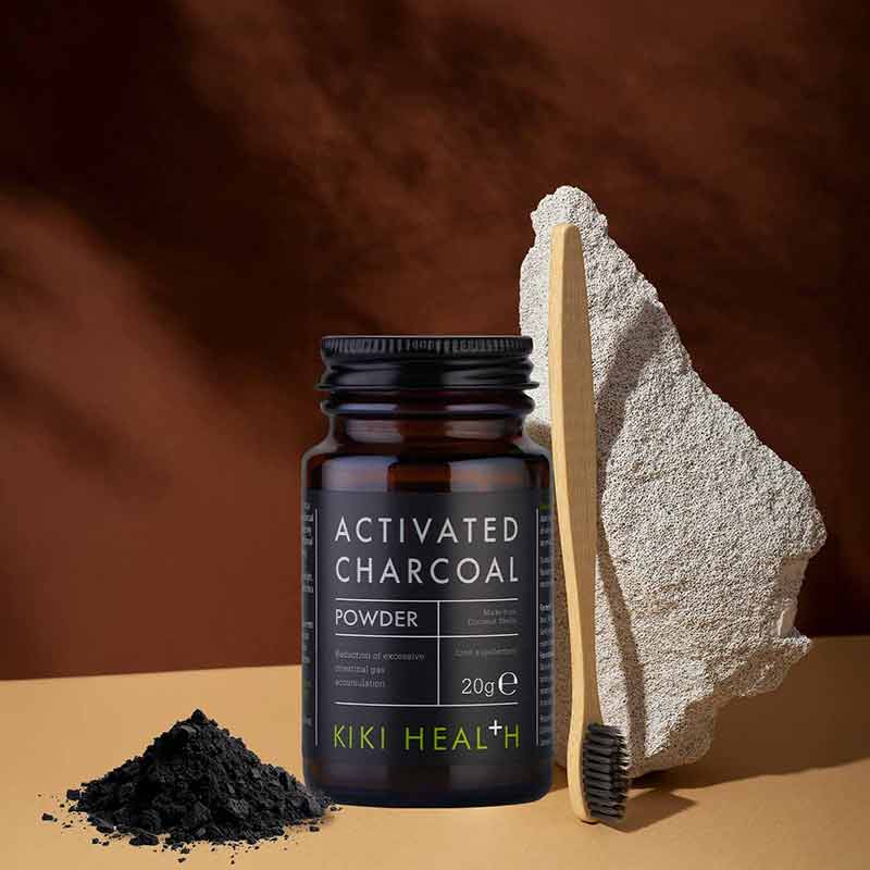 KIKI Health Activated Charcoal Powder & Toothbrush