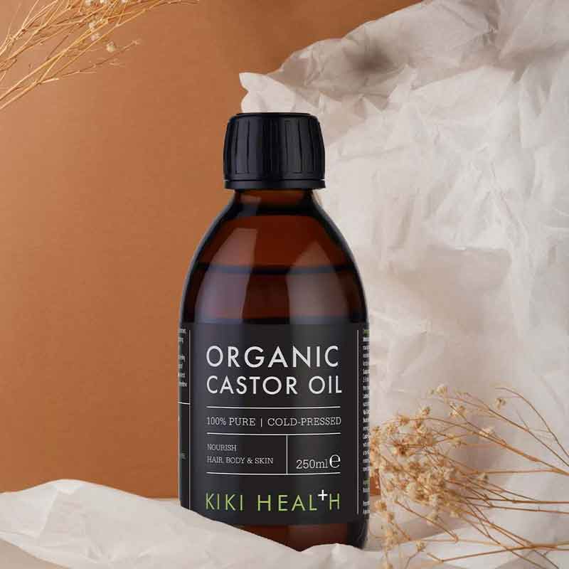KIKI Health Organic Cold Pressed Castor Oil 250ml, castor oil, eyelash growth, eyebrow growth