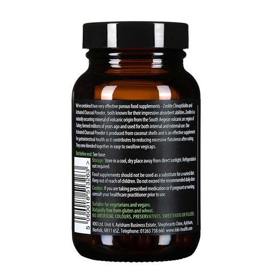 KIKI Health Zeolite With Activated Charcoal Capsules | anti gas capsules