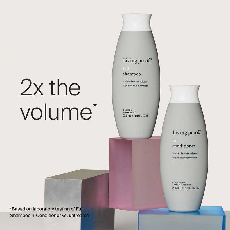 Living Proof Curl Shampoo | revolutionary blend | fine | flat hair | volume | vitality | longing for | gentle | potent | allure | looks | feels | behaves | naturally thick | full counterpart