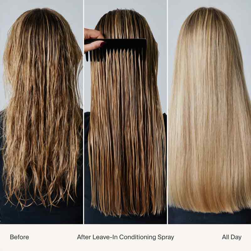 Living Proof Leave-In Conditioning Spray Before and after