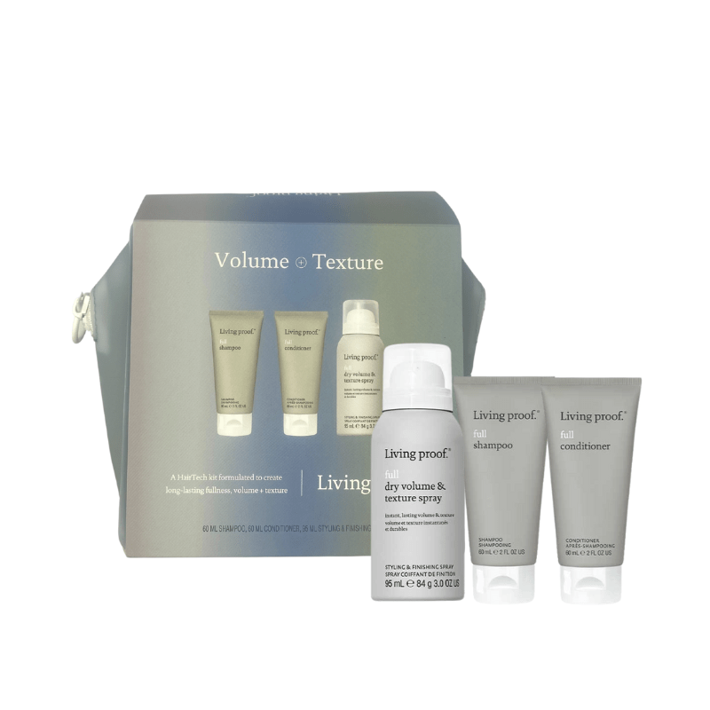 Living Proof, Living Proof Volume + Texture Kit, travel size haircare, professional haircare for volume, volumising shampoo