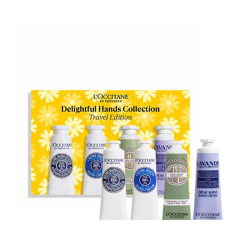 L'OCCITANE Delightful Hands Collection, L'Occitane hand cream, L'Occitane Almond, Shea Butter Intensive Hand Cream, Shea Butter Hand Cream, Almond Delicious Hand Cream and Lavender Hand Cream