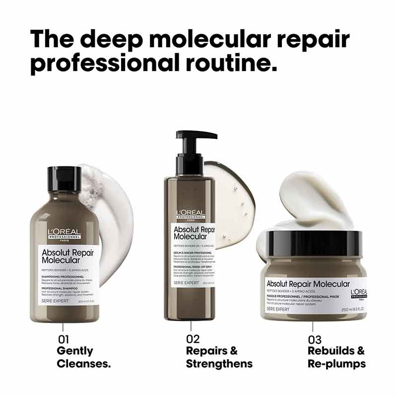 L'Oréal Professionnel Absolut Repair Molecular Rinse Off Hair Mask, L'Oreal Professional haircare, professional haircare for damaged hair
