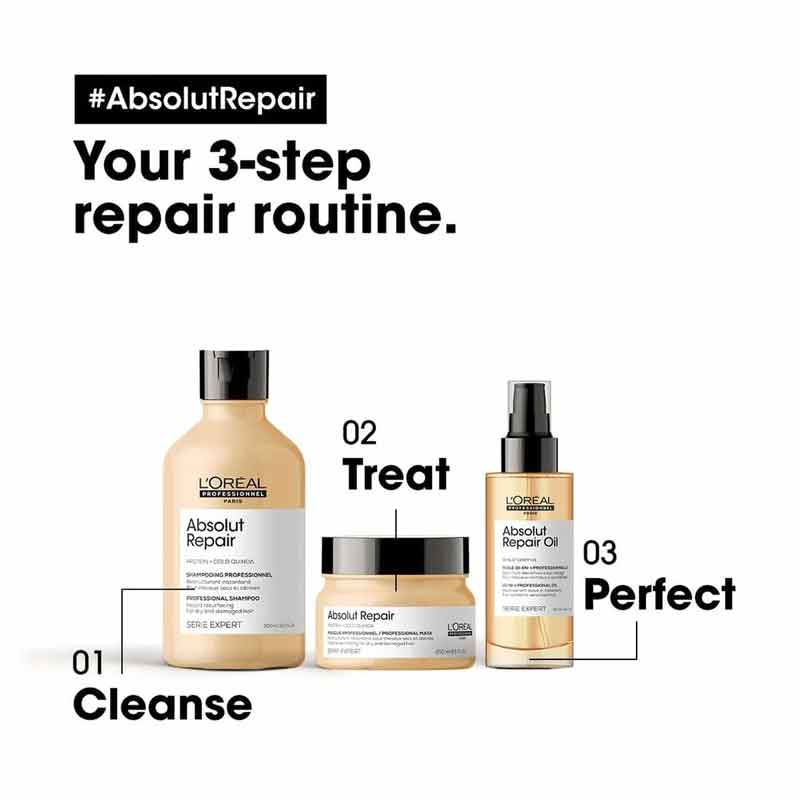 L'Oreal Professionnel Absolut Repair Range for damaged hair, professional haircare