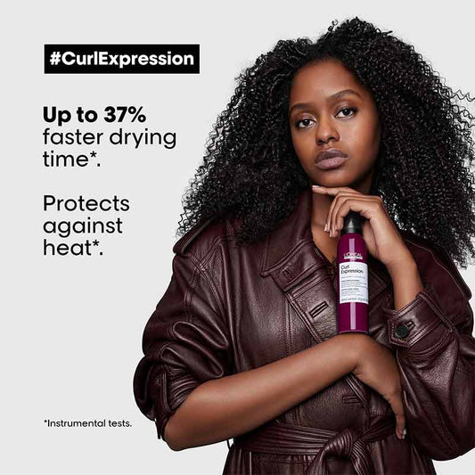 L'Oreal Professionnel Curl Expression Drying Accelerator Spray | protects against heat | faster drying time