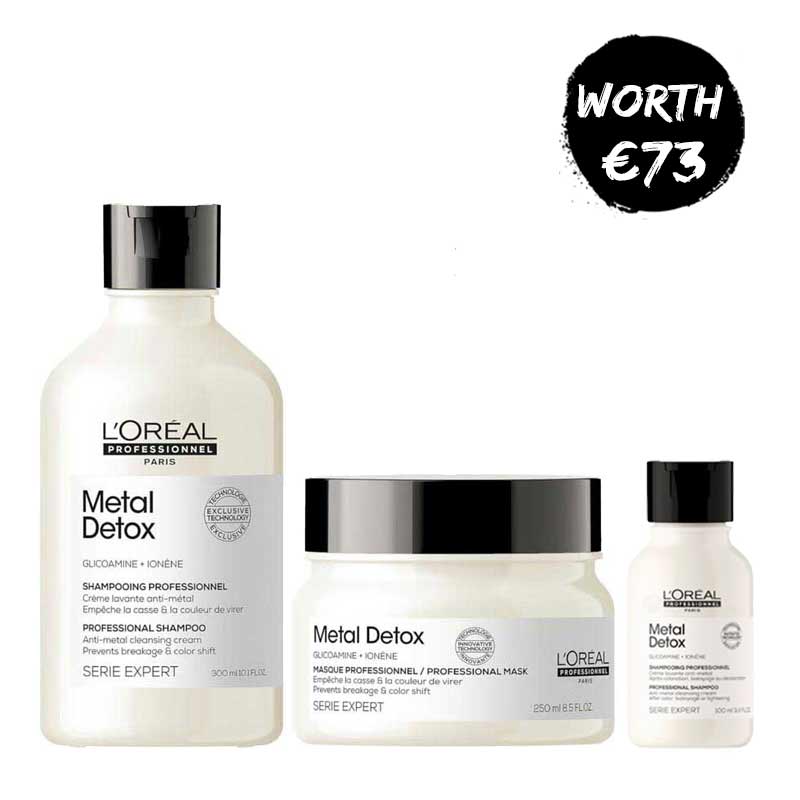 L’Oréal Professionnel Metal Detox Bundle, Metal detox shampoo and mask, hair masks for metal buildup,