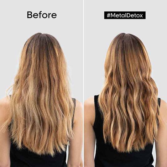 L'Oréal Professionnel Metal Detox Gift Set, Before & after Metal Detox, professional haircare, christmas gift set