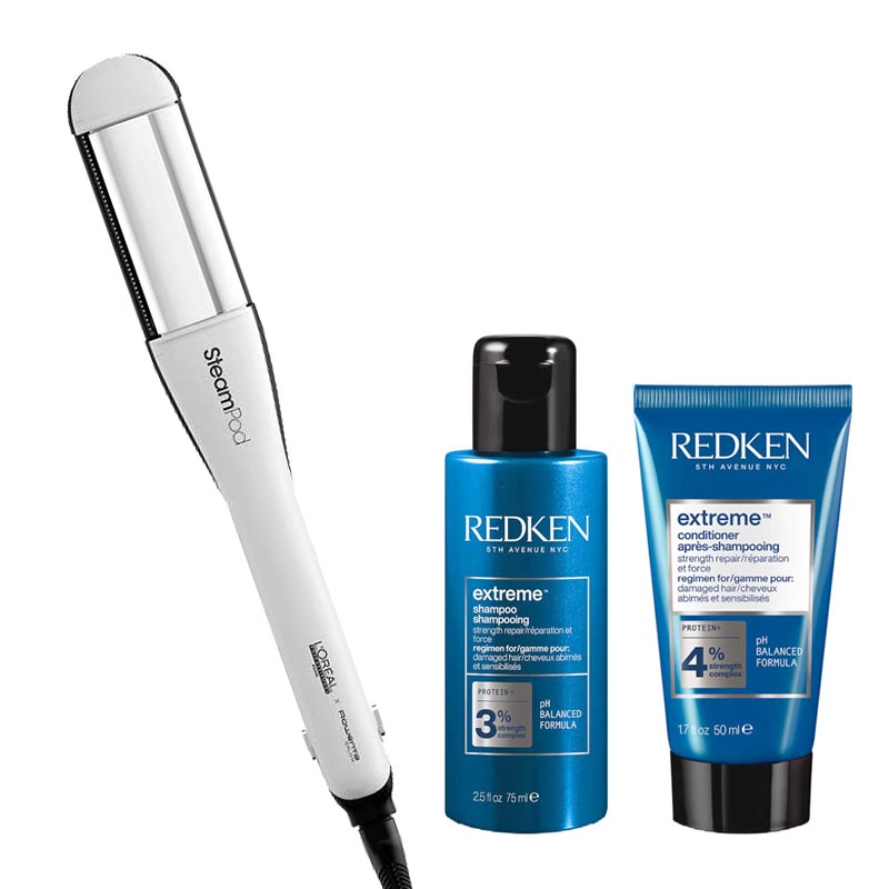L'Oréal Professionnel, L'Oréal Professionnel Steampod 4.0, FREE Redken Extreme Shampoo & Conditioner Minis, Steampod 4