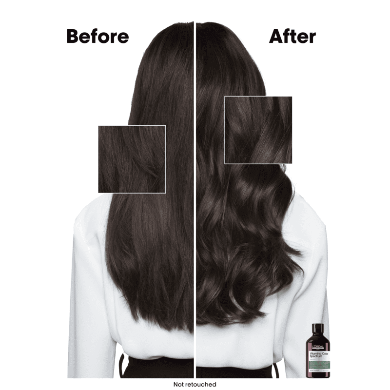 L'Oréal Professionnel, L'Oréal Professionnel Vitamino Color Spectrum Green Tinted Shampoo, Shampoo Dark Brown Coloured Hair