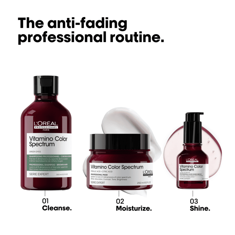 L'Oréal Professionnel, L'Oréal Professionnel Vitamino Color Spectrum Green Tinted Shampoo, Shampoo Dark Brown Coloured Hair, Range For Brown Coloured Hair