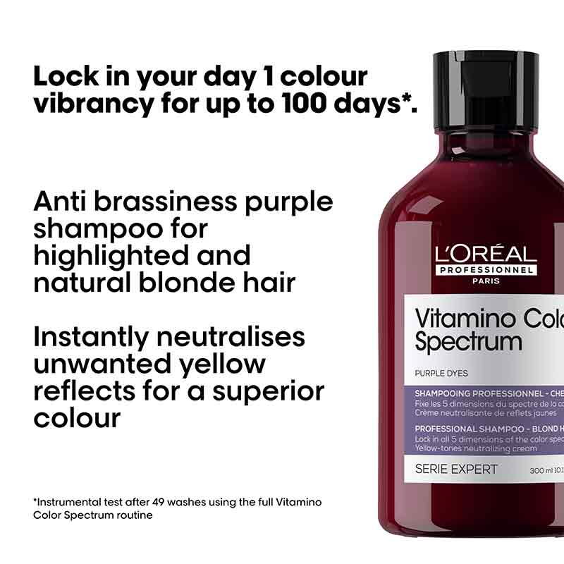 L'Oréal Professionnel, L'Oréal Professionnel Vitamino Color Spectrum Purple Tinted Shampoo for Blonde Coloured Hair