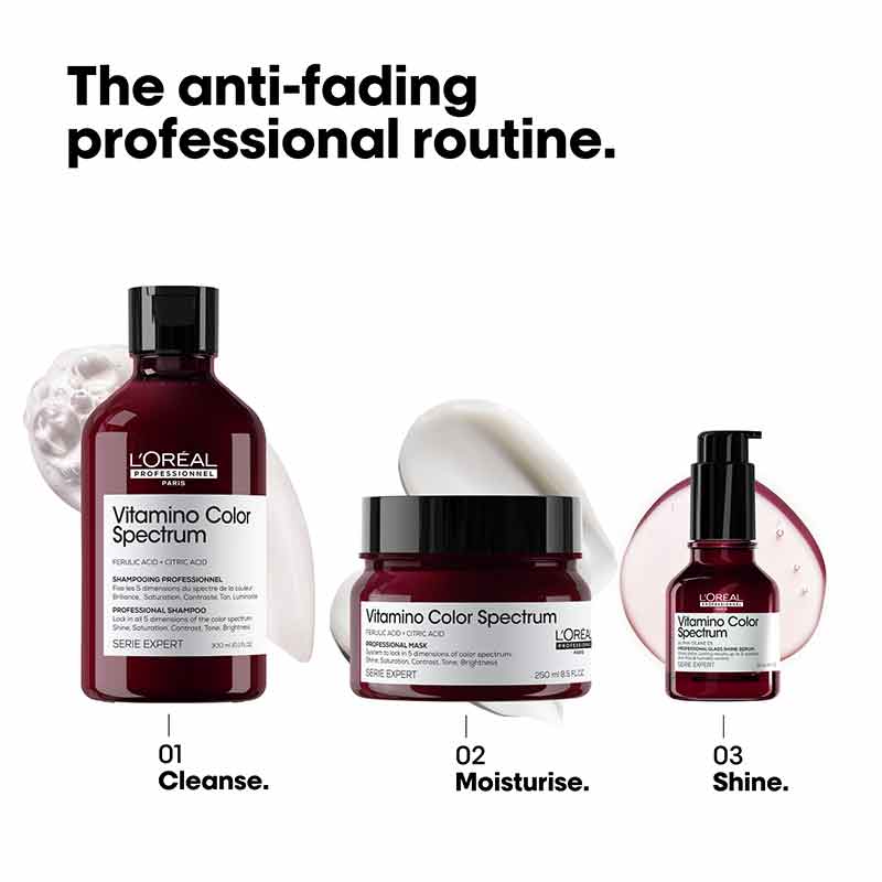 L'Oréal Professionnel Vitamino Colour Spectrum range, haircare for coloured hair, professional haircare