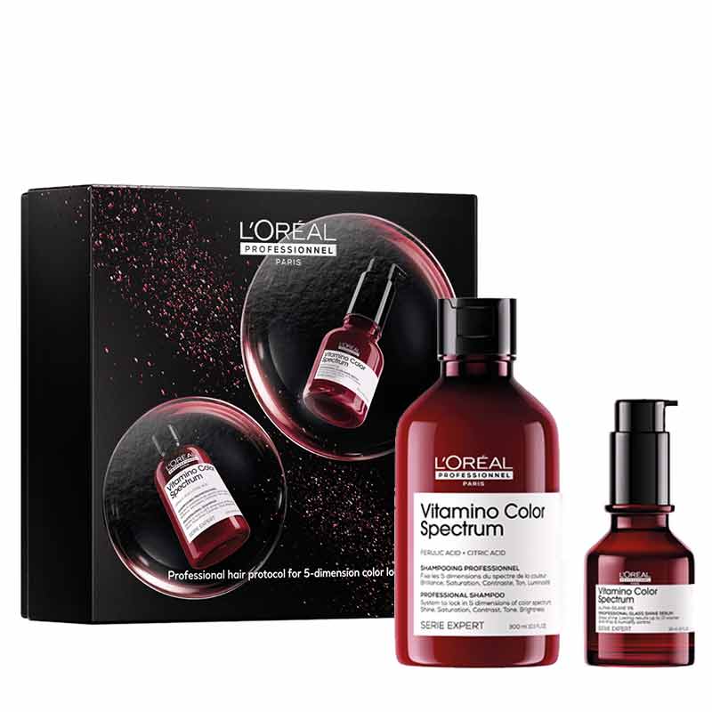 L'Oréal Professionnel Vitamino Color Spectrum Shampoo & Serum Gift Set for coloured hair