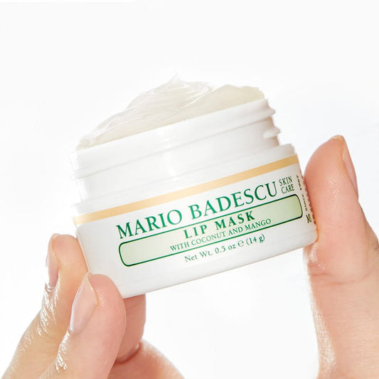 Mario Badescu, Mario Badescu Lip Mask with Coconut & Mango, ideal for dry and cracked lips, Mario Badescu Lip Mask with Coconut & Mango, enriched with natural oils and butters, Overnight lip repair, Mario Badescu Lip Mask with Coconut & Mango