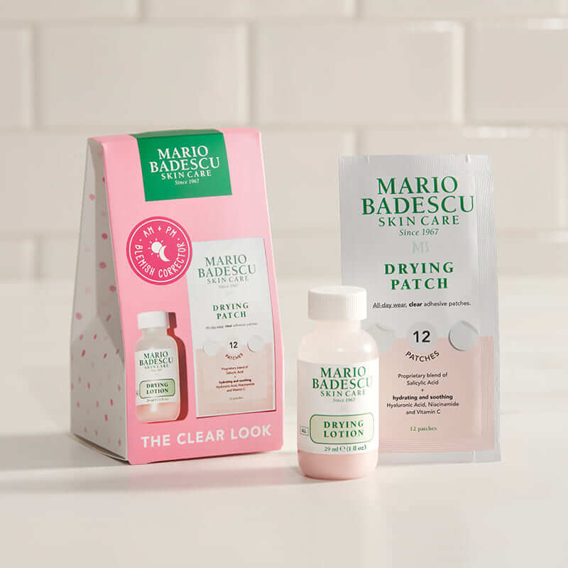 Mario Badescu The Clear Look Gift Set, products for breakouts, spot patches