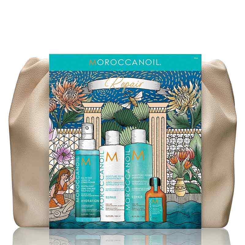 Moroccanoil Christmas Repair Gift Set, damaged hair, Christmas gift sets, Hair repair products, Moroccanoil treatment