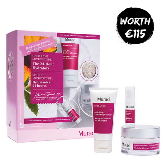 Murad | 24-Hour | Hydrators | Christmas | Gift Set | AHA/BHA | Exfoliating | Cleanser | Hydro-Dynamic | Ultimate Moisture | Revitalixir | Recovery Serum | long-lasting | hydration | refreshed | rejuvenated | dewy | complexion