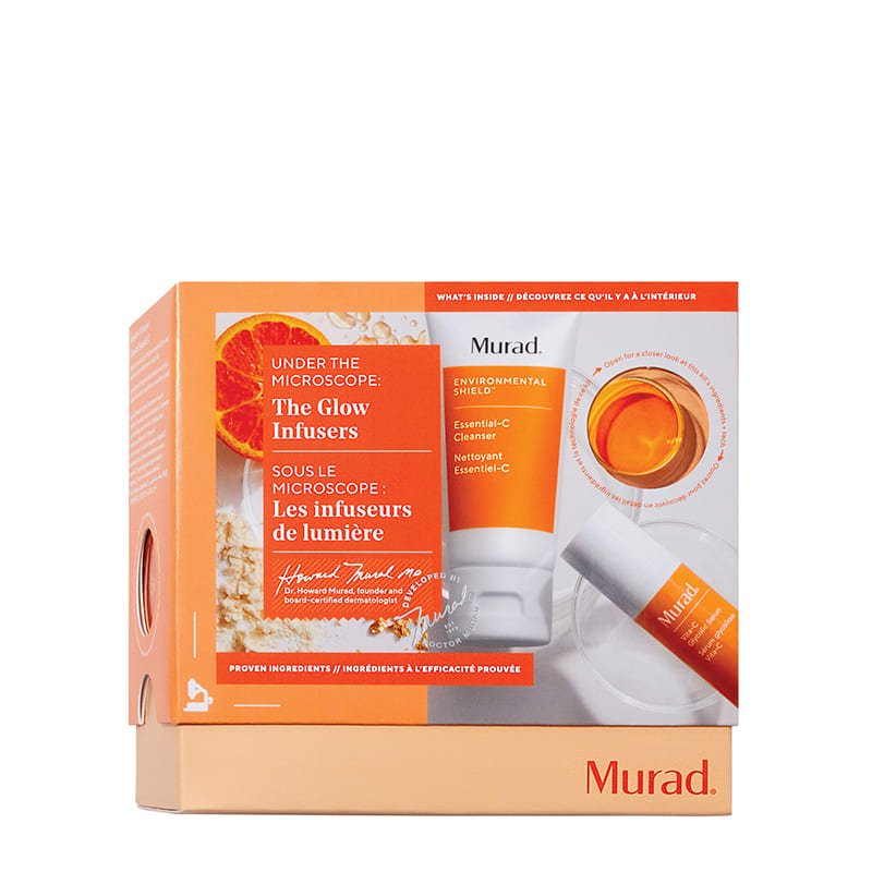 Murad | The Glow Infusers | Christmas | Gift Set | cleanser | Vita-C | Glycolic Serum | bright skin | super duo | helps | dark spots | radiance | bright | glowing skin | Winter