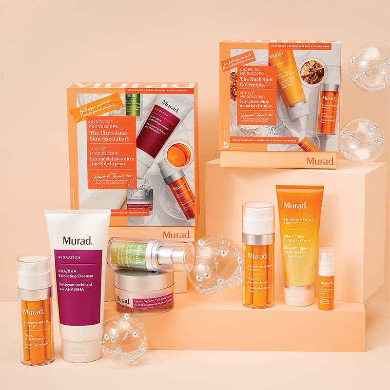 Murad | Ultra-Luxe | Skin Specialists | Gift Set | top-sellers | ultimate | skincare routine | AHA/BHA | Exfoliating Cleanser | Vita-C | Glycolic | Serum | Retinol | Youth | Renewal | Eye Cream | Hydro-Dynamic | Ultimate Moisture