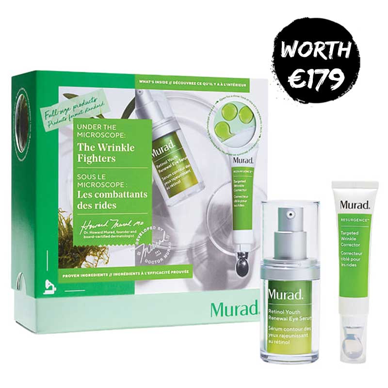 Murad | The Wrinkle Fighters | Christmas | Gift Set | powerful | wrinkle-busting | anti-aging | Targeted Wrinkle Corrector | Retinol | Youth Eye Serum | skincare routine | wrinkles | instant | magic