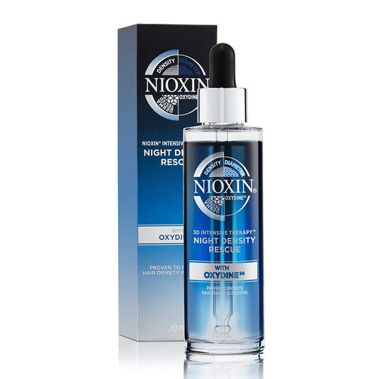 Nioxin | 3D | Intensive | Therapy | Density Rescue | overnight | leave-in serum | fuller | thicker | two months | intense | treatment | flat | fine hair | volumizing