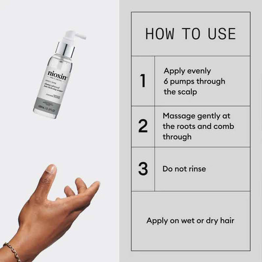 Nioxin Density Defend Diaboost Hair Thickening Serum, how to use nioxin