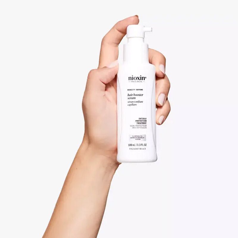 Nioxin Density Defend Hair Booster Serum, professional haircare for hair thinning, thin hair solutions
