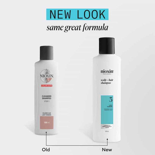 Nioxin System 3 Shampoo, shampoo for coloured hair, thinning hair, haircare for thin coloured hair