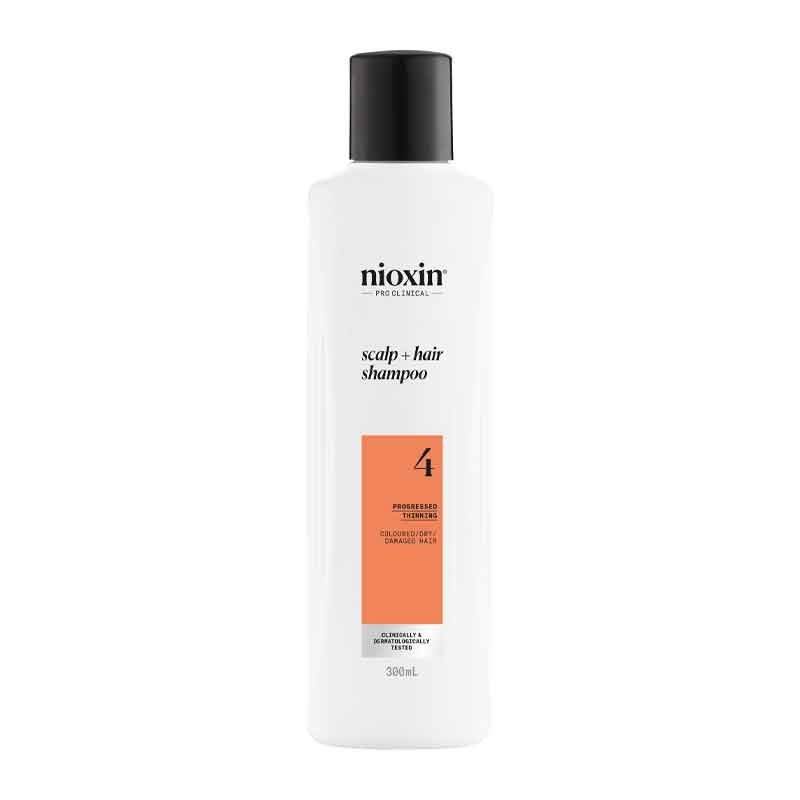 Nioxin System 4 Cleanser Shampoo, hair thinning, coloured hair with progressed thinning