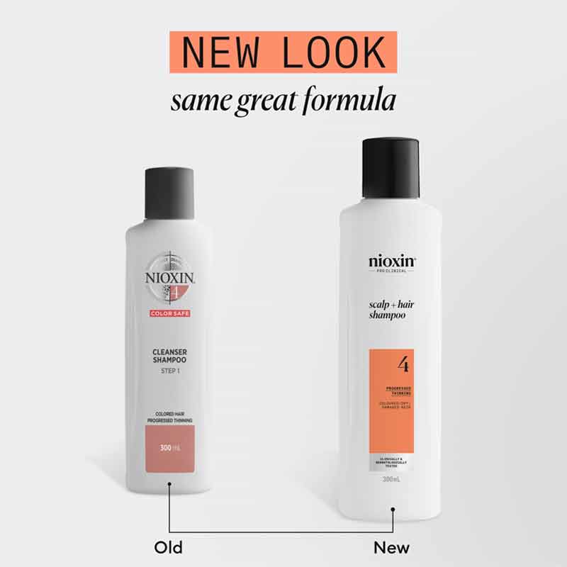 Nioxin System 4 Cleanser Shampoo, hair thinning