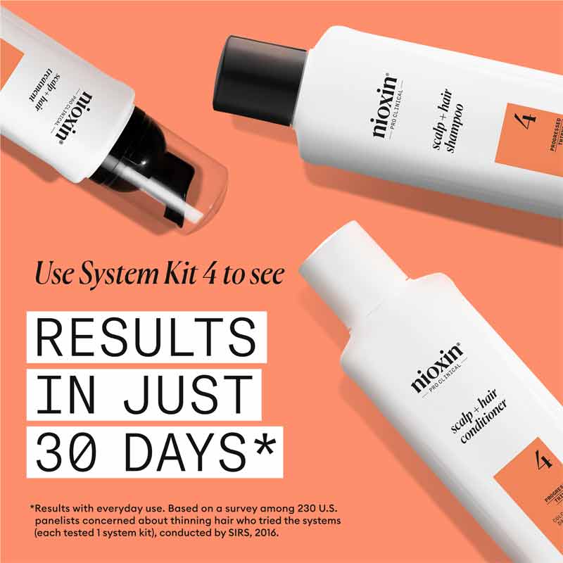 Nioxin System 4 Cleanser Shampoo, hair thickening shampoo