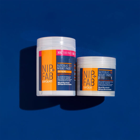 Nip + Fab Glycolic Fix Night Extreme XXL Pads | de-congest the skin | removes dead cells | unclog pores