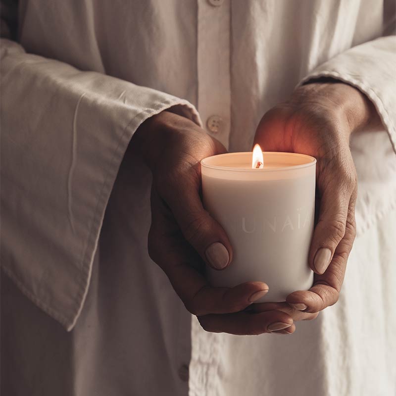 Nunaia Sacred Space Candle | Candle gifts | wellness gift ideas | Christmas 2022 | Festive gift ideas | gifts for her | gifts for mum | Christmas must haves | products for relaxation
