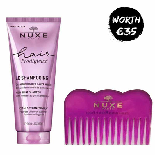 NUXE Hair Prodigieux High Shine Shampoo + FREE NUXE Hair Comb