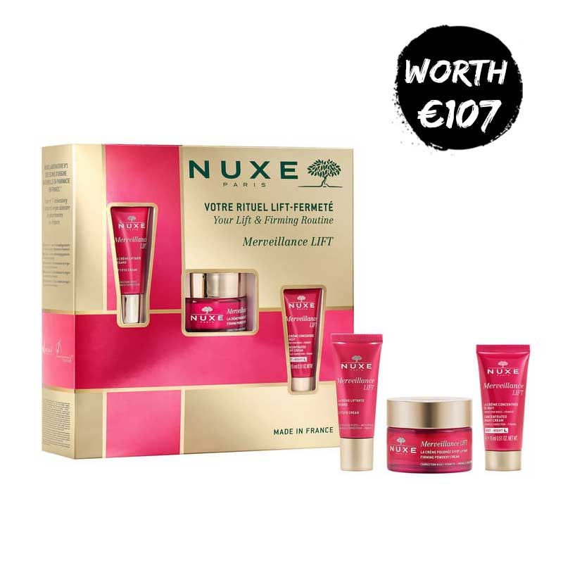 Nuxe merveilancegift set, lift firming cream, christmas gift set