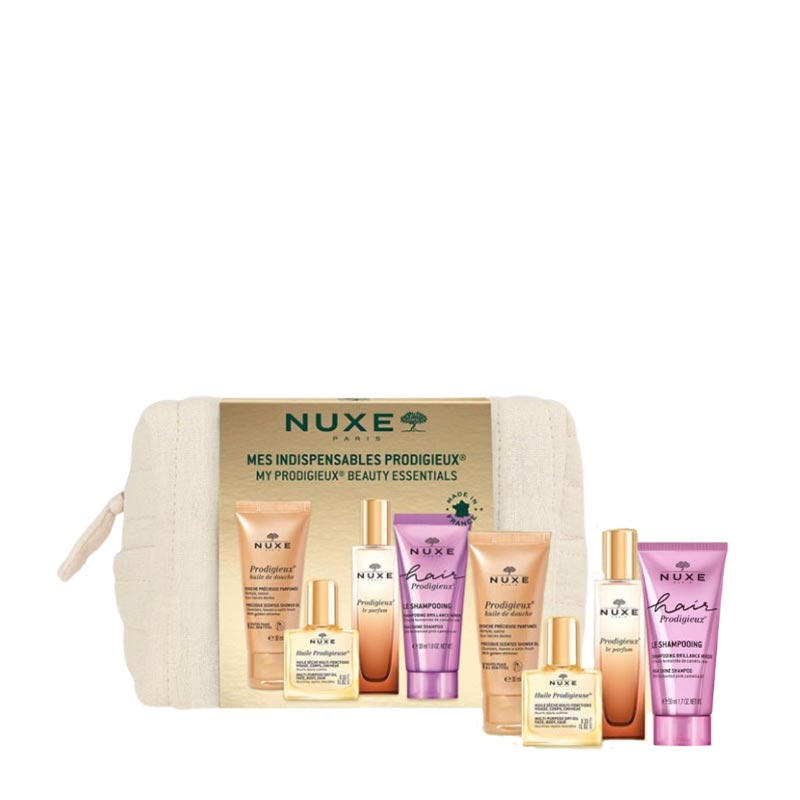 NUXE, NUXE Gift Set, nuxe dry oil, nuxe prodigieux, travel size skincare