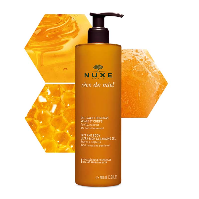 NUXE Rêve de Miel Face and Body Ultra-Rich Cleansing Gel | body cleanser | sensitive skin