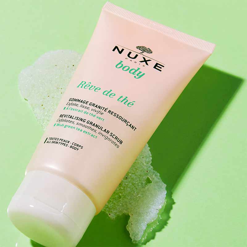 NUXE RÊVE DE THÉ Revitalising Granular Scrub | NUXE | Vegan Body Scrub | Vegan | Exfoliating Scrub