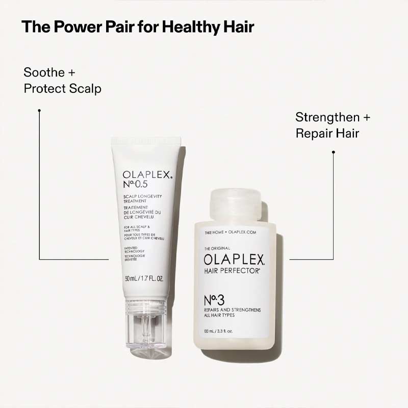 Olaplex No.0.5 Scalp Longevity Treatment and Olaplex No.3 Hair Perfector, Olaplex haircare