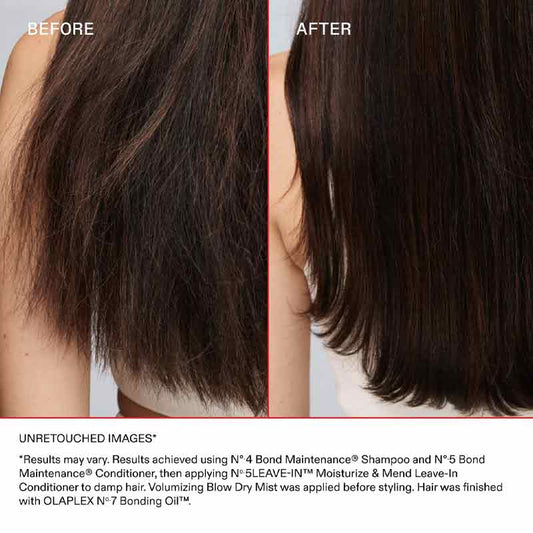 Olaplex No.5 Moisturise & Mend Leave-In Conditioner Before & After, leave in conditioner for damaged hair